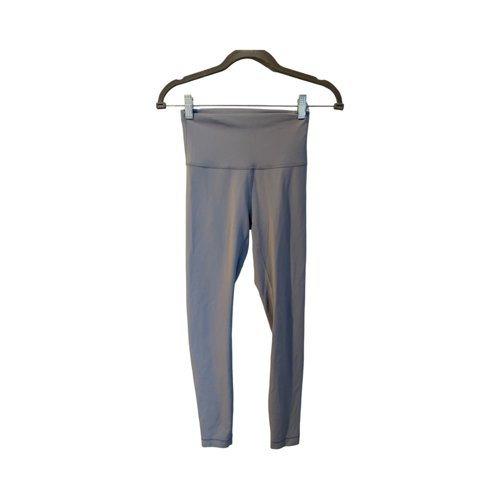 Lululemon Algin Leggings Athletica Soft Blue Gray Workout Yoga Pants Size 4